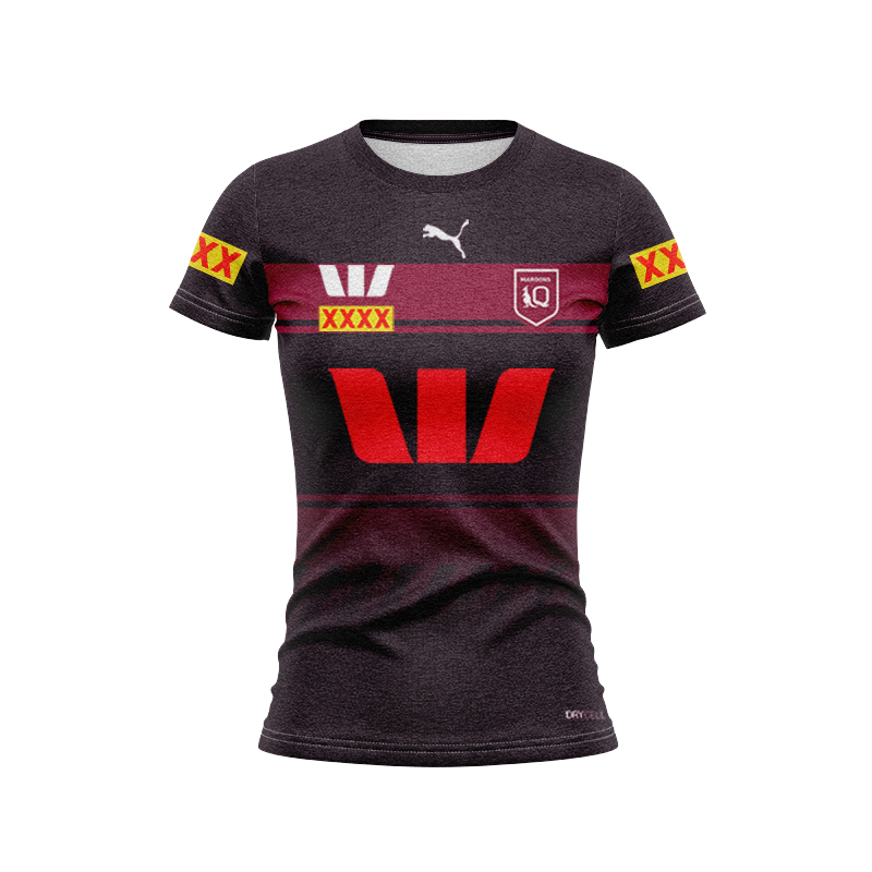 Women's NRL QLD Maroons 2025 Dark Training Jersey