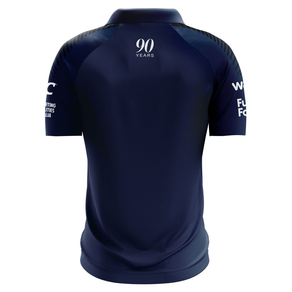 NRL Canterbury-Bankstown Bulldogs 2025 Navy Media Polo Shirt
