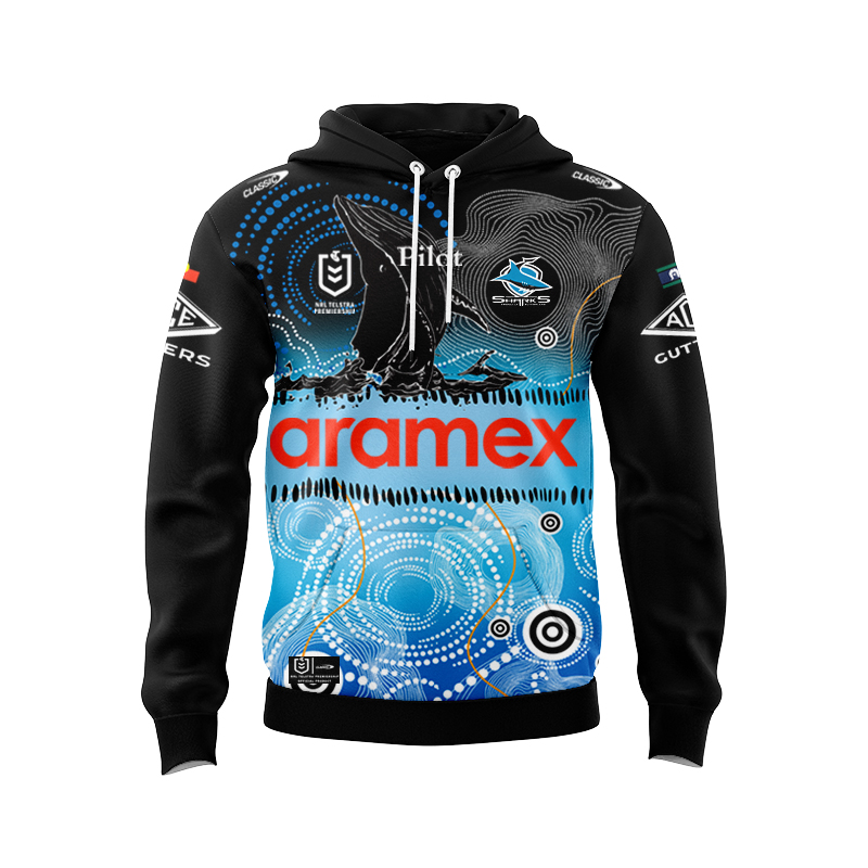 NRL Cronulla-Sutherland Sharks 2025 Indigenous Hoodie