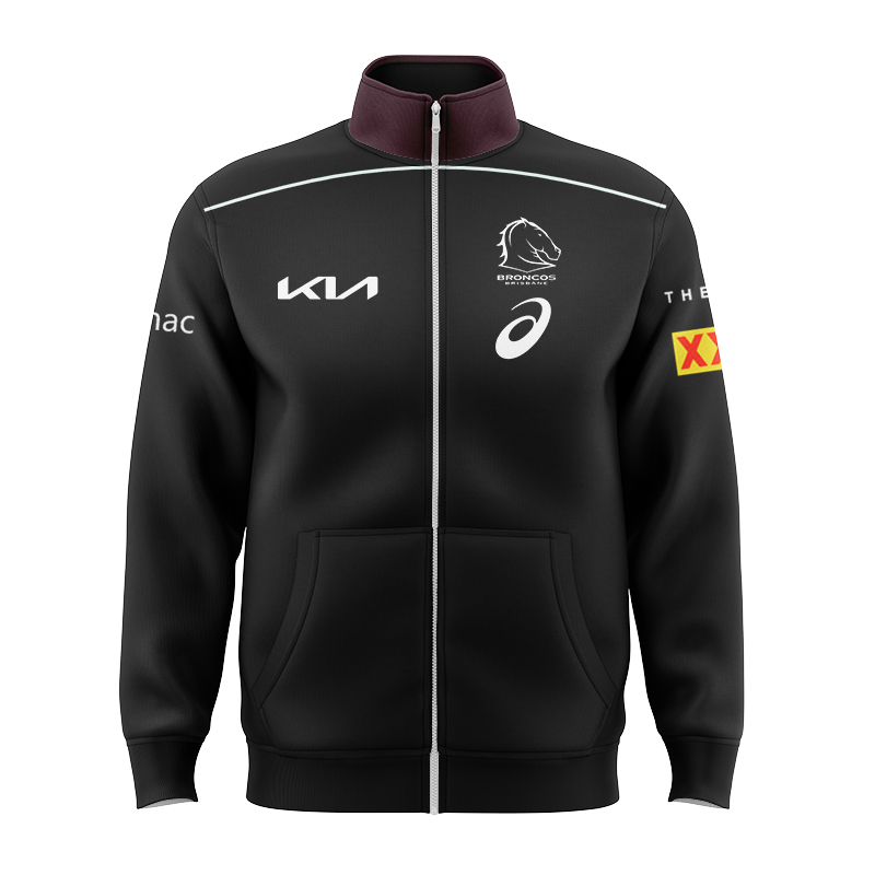 NRL Brisbane Broncos 2025 Black Team Jacket
