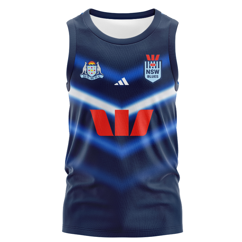 NSW Blues State Of Origin 2025 Captains Run Singlet