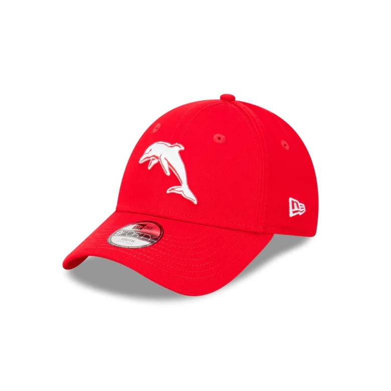 NRL Dolphins Red Embroidered Logo Cap 2025