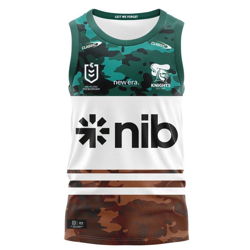 NRL Newcastle Knights 2025 ANZAC Singlet