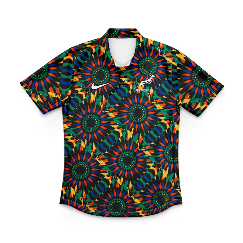 Kid's South Africa Springboks 2025 Pre-Match Polo Shirt