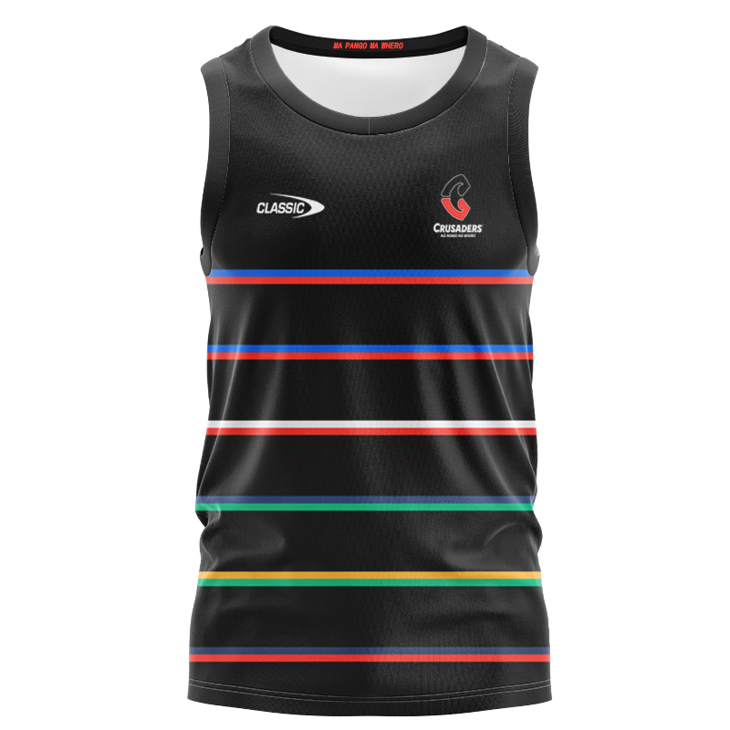 Canterbury Crusaders Super Rugby 2025 Black Training Singlet