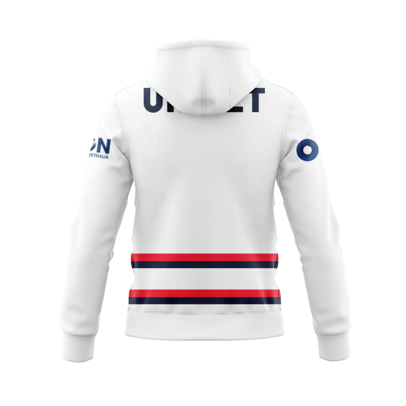NRL Sydney Roosters 2025 White Training Zipper Hoodie