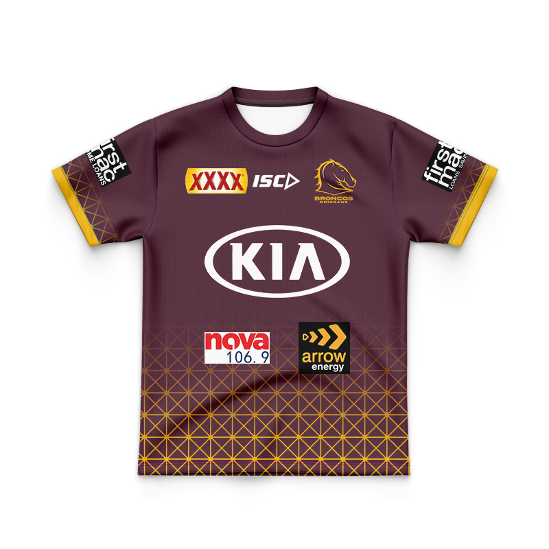 Kid's NRL Brisbane Broncos 2024 Players Maroon Jersey