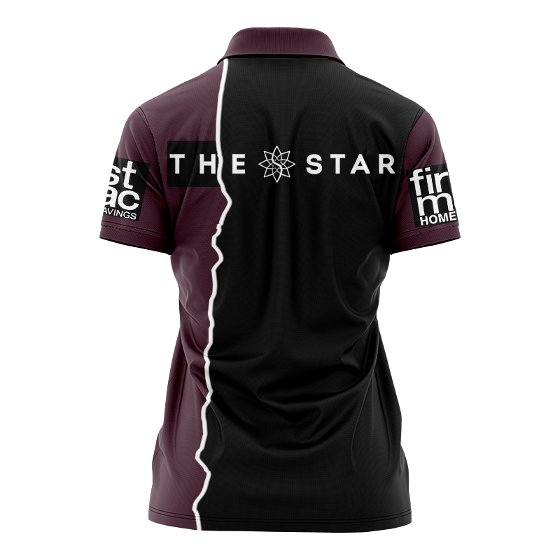 Women's NRL Brisbane Broncos 2024 Sunstone Training Mix Polo Shirt