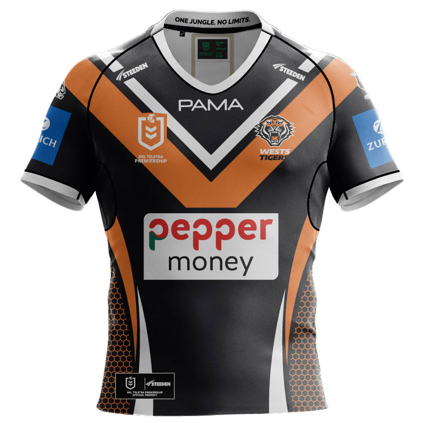 NRL Wests Tigers 2025 Home Jersey