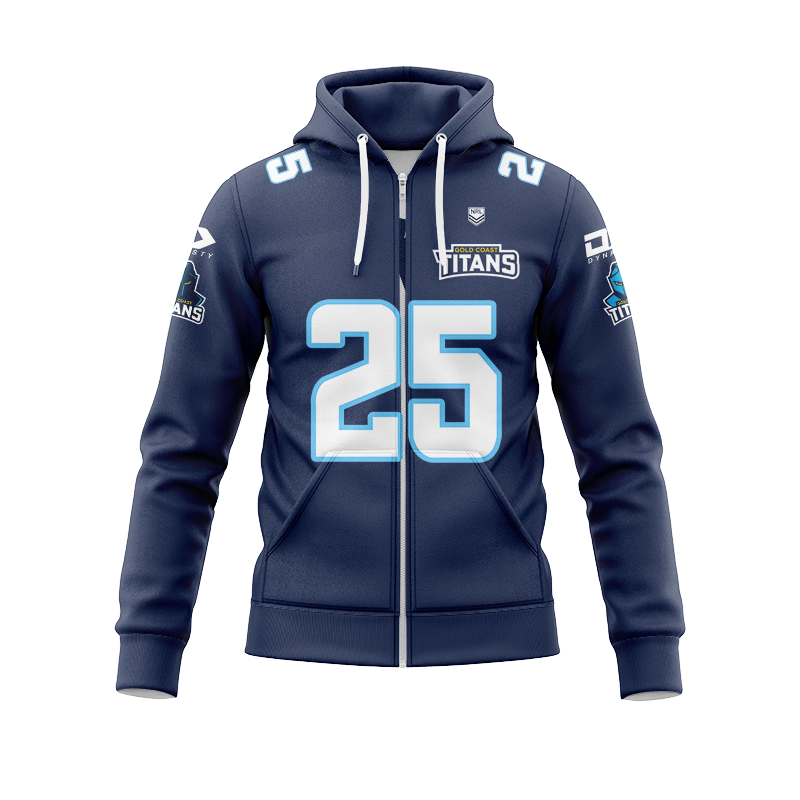 NRL Gold Coast Titans 2025 #25 Gridiron Zipper Hoodie