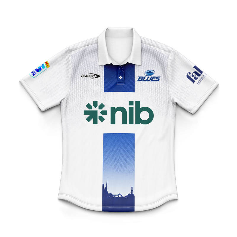 Kid's Auckland Blues Super Rugby 2025 Away Polo Shirt