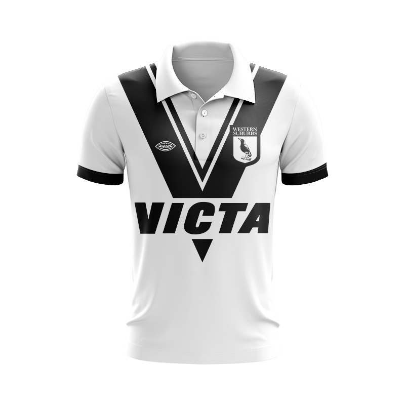 Western Suburbs Magpies 1978 Retro Polo Shirt