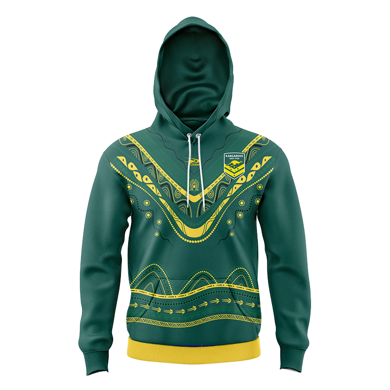 Kid's Australia Kangaroos 2024 Indigenous Hoodie