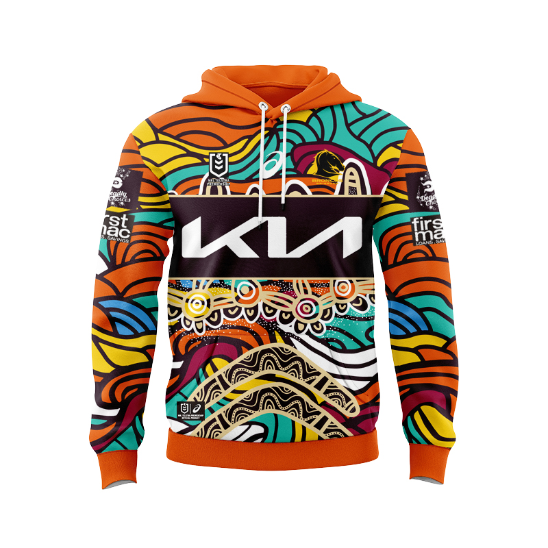 NRL Brisbane Broncos 2023 Indigenous Hoodie