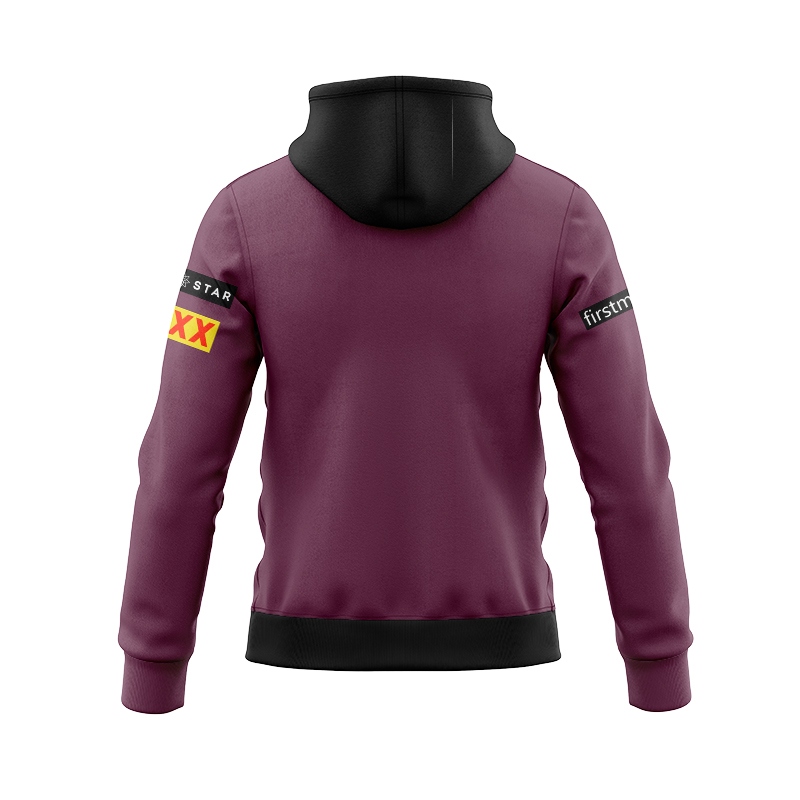 NRL Brisbane Broncos 2024 Maroon Training Zipper Hoodie