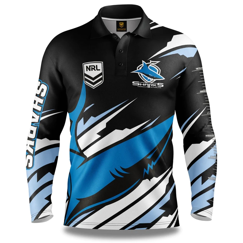 NRL Cronulla-Sutherland Sharks 2024 'FISHFINDER' Fishing Shirt