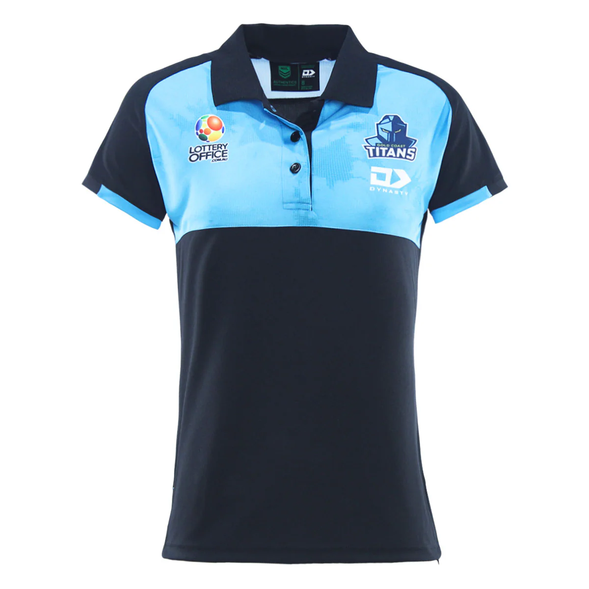 Women's NRL Gold Coast Titans 2025 Black Media Polo Shirt