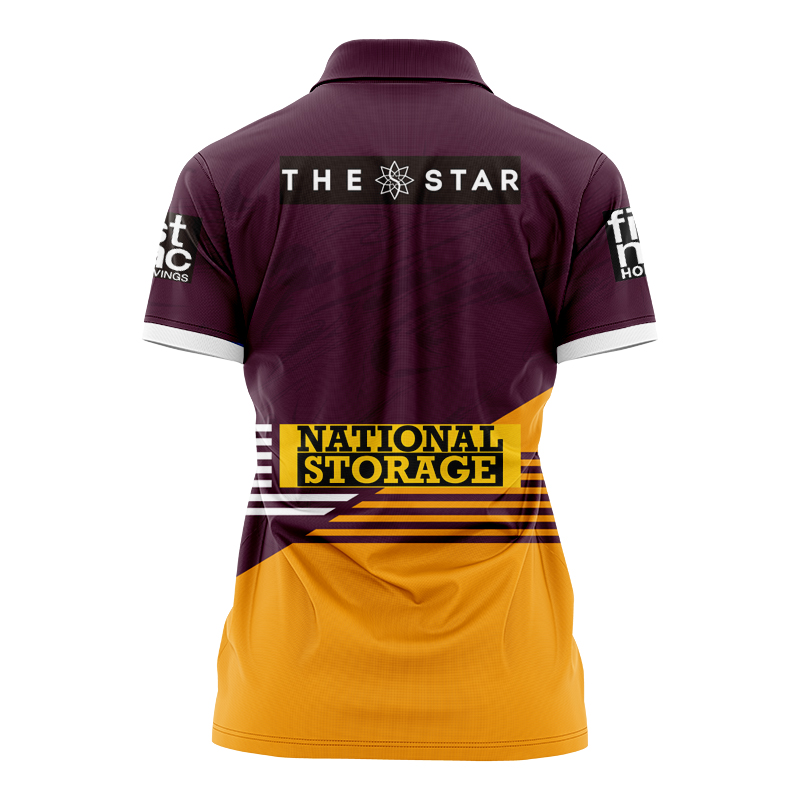Women's NRL Brisbane Broncos 2024 Home Polo Shirt