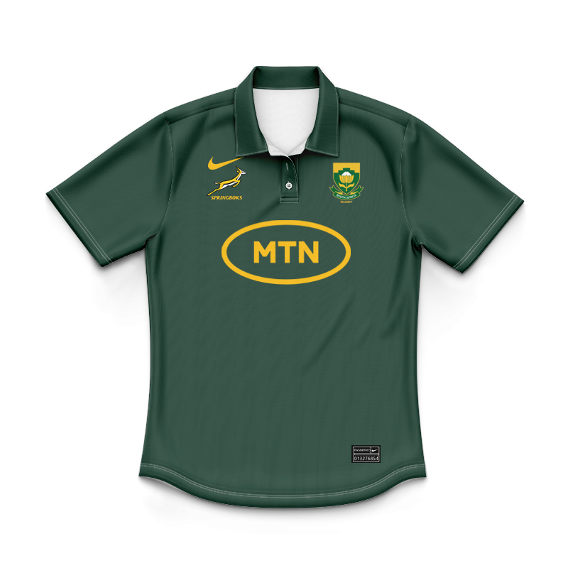 Kid's South Africa Springboks 2025 Home Polo Shirt