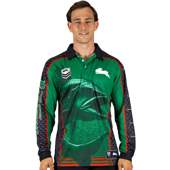 NRL South Sydney Rabbitohs 2025 Barracuda Fishing Shirt