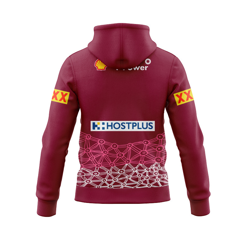 NRL QLD Maroons 2025 Indigenous Zipper Hoodie