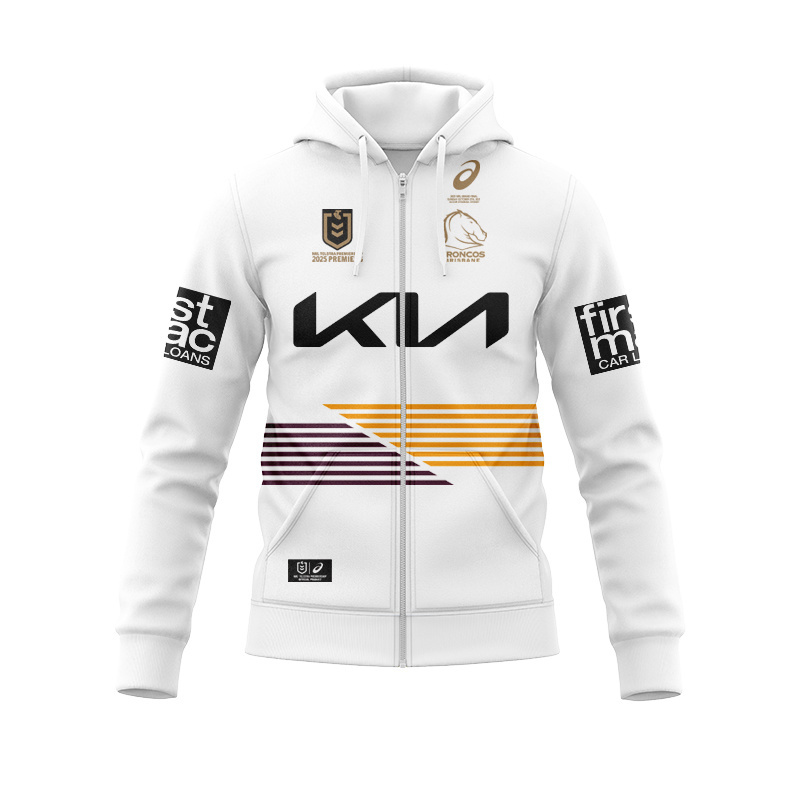 NRL Brisbane Broncos 2025 Premiers Zipper Hoodie