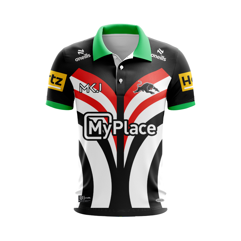 NRL Penrith Panthers 2025 Warm Up Polo Shirt