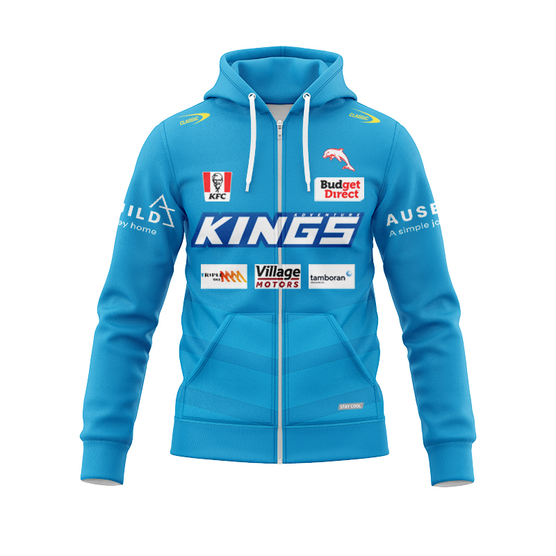 NRL Dolphins 2025 Teal Training Zipper Hoodie