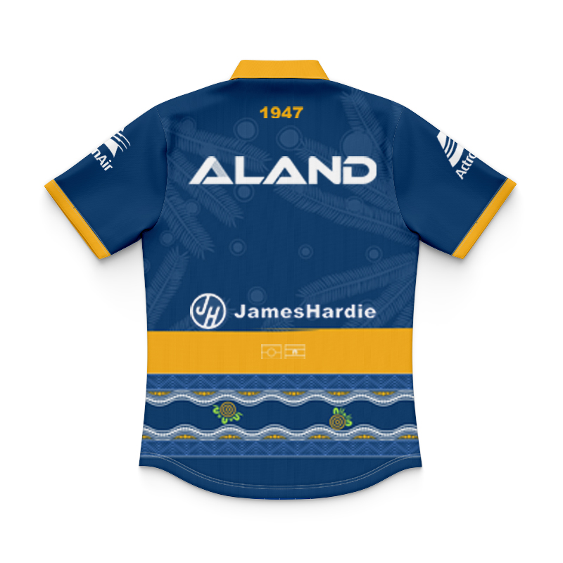 Kid's NRL Parramatta Eels 2025 Indigenous Polo Shirt