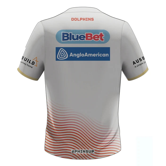 NRL Dolphins 2024 White TE Training Jersey