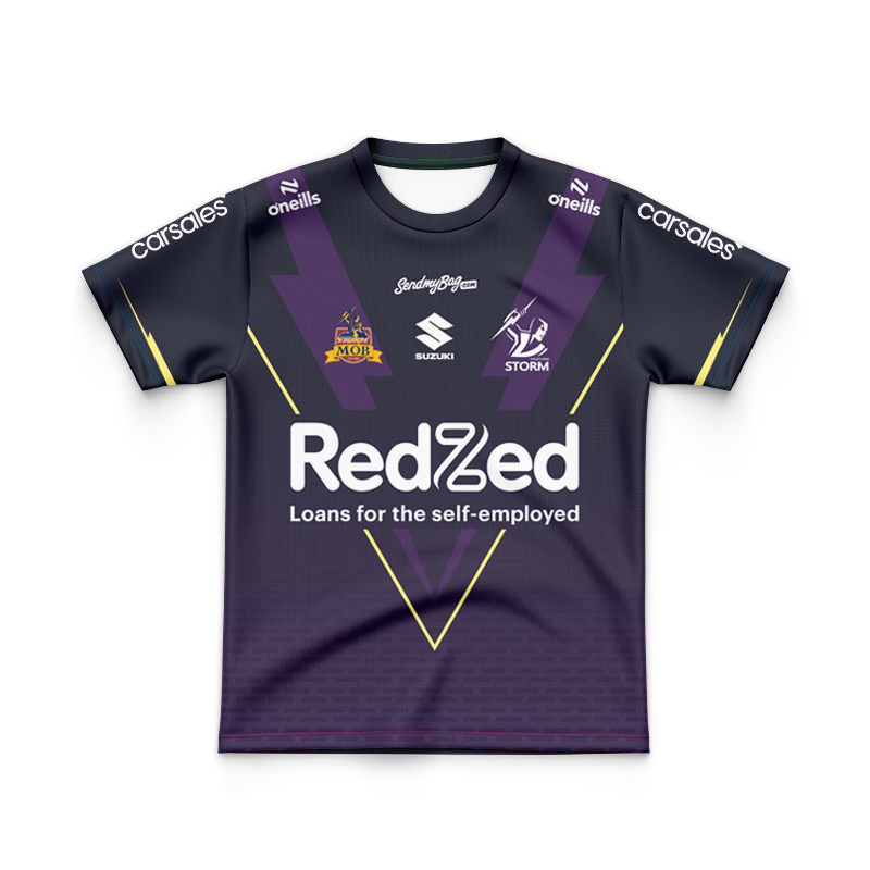 Kid's NRL Melbourne Storm 2025 Run Out Jersey