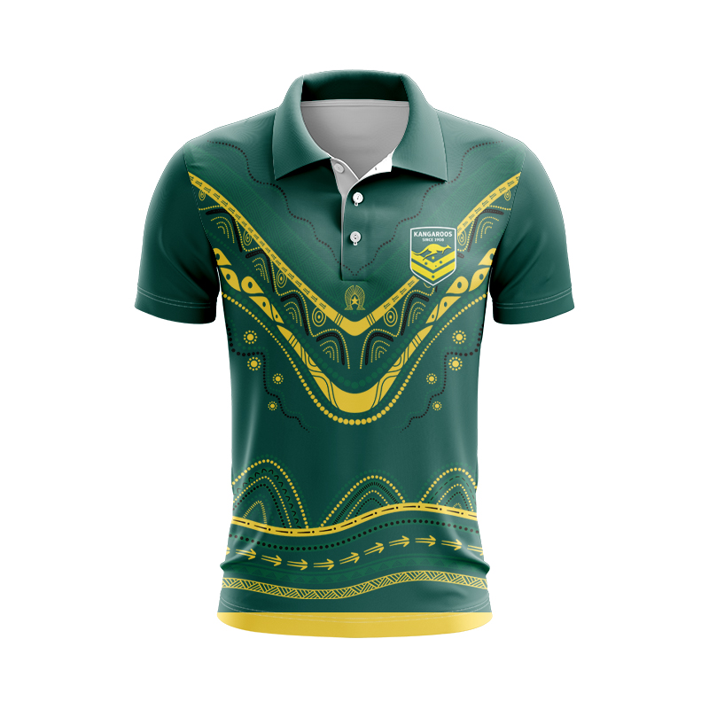 Australia Kangaroos 2024 Indigenous Polo Shirt