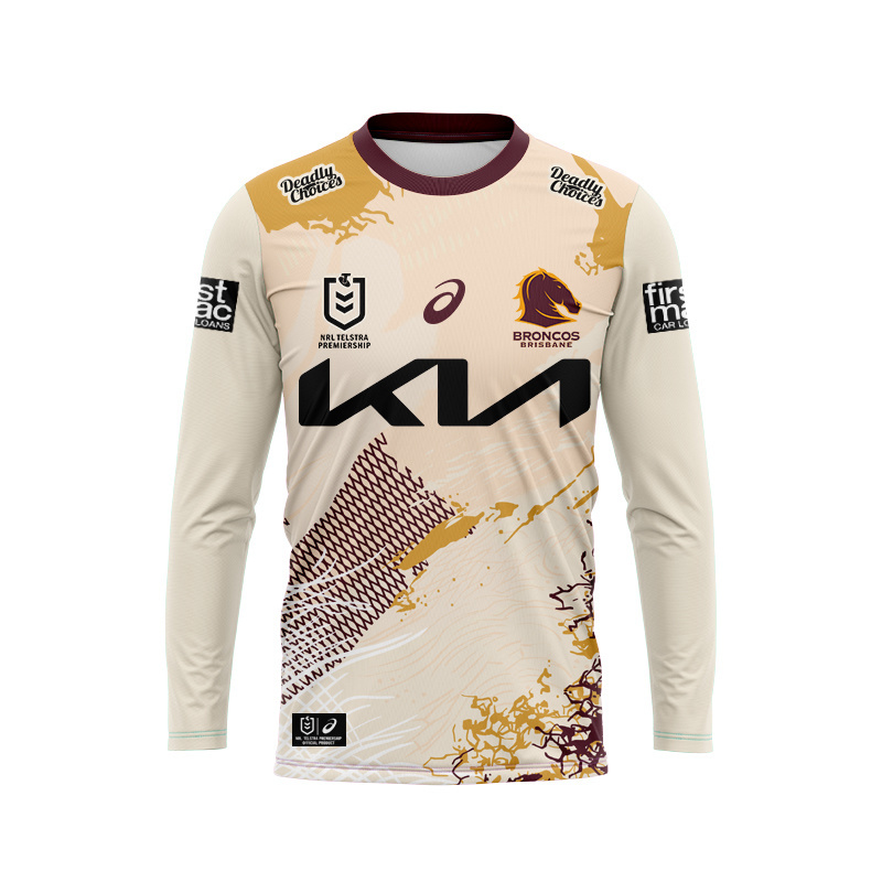 NRL Brisbane Broncos 2025 Indigenous Long Sleeve Jersey