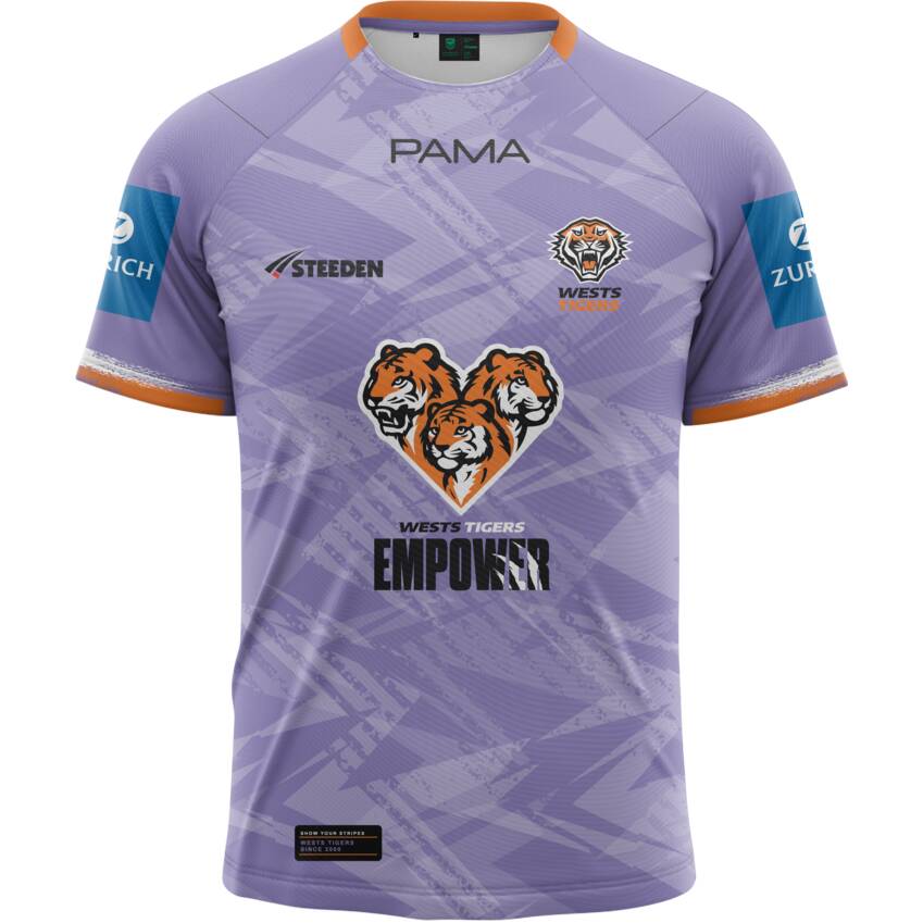 NRL Wests Tigers 2025 Purple Training Jersey
