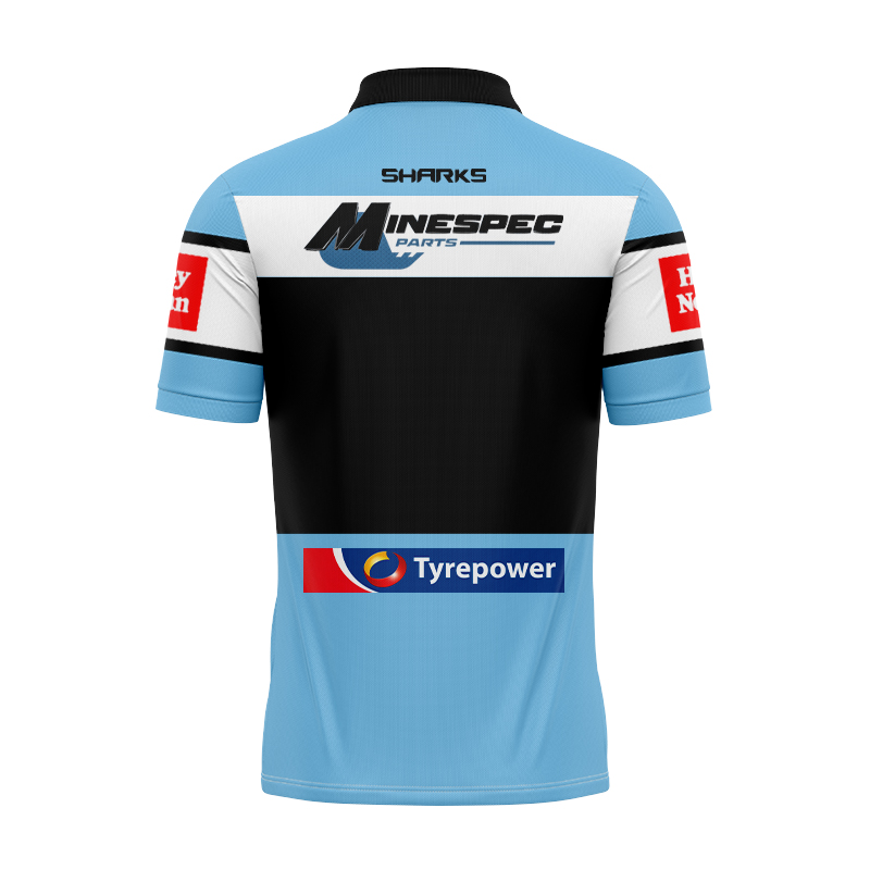 NRLW Cronulla-Sutherland Sharks 2024 Home Polo Shirt