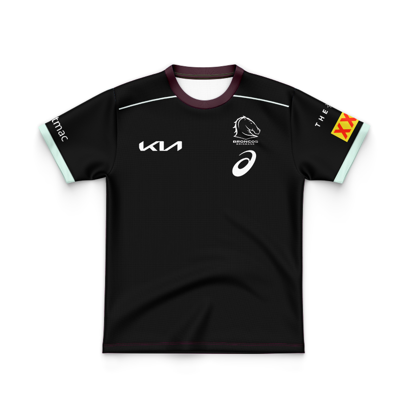 Kid's NRL Brisbane Broncos 2025 Black Team Jersey