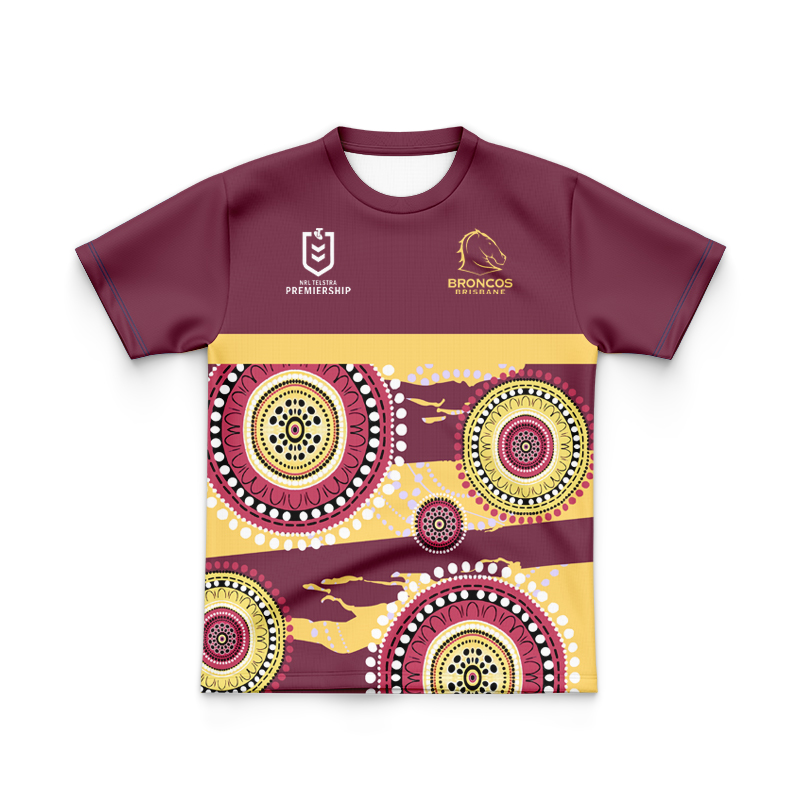 Kid's NRL Brisbane Broncos 2024 Indigenous RS Jersey