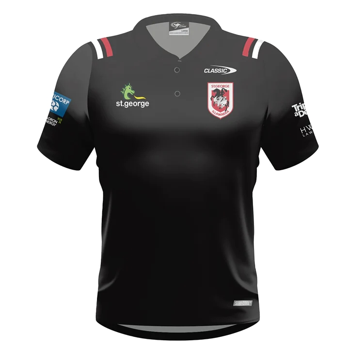 NRL St George Illawarra Dragons 2024 Media Polo Shirt