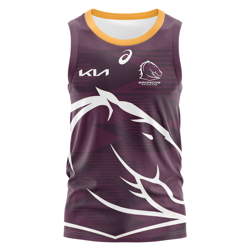 NRL Brisbane Broncos 2024 Run Out Singlet
