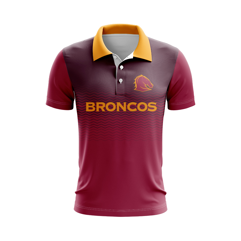NRL Brisbane Broncos 2025 Training Polo Shirt
