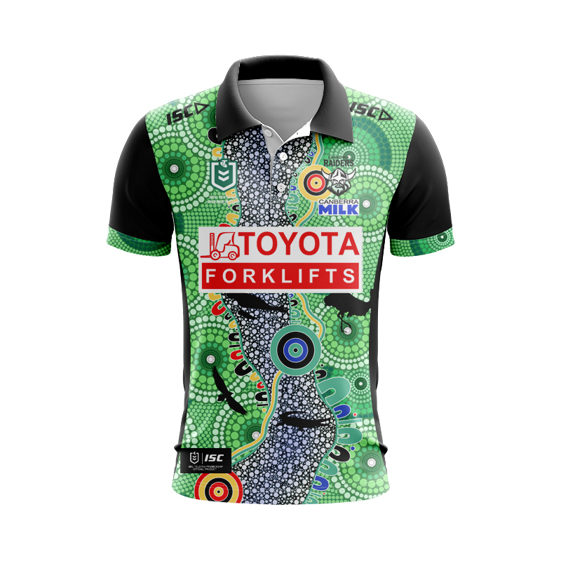 NRL Canberra Raiders 2024 Indigenous Polo Shirt