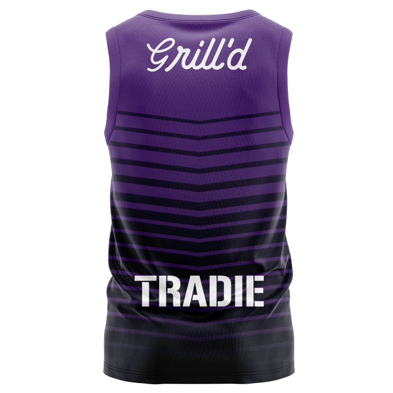 NRL Melbourne Storm 2025 Purple Warm Up Singlet