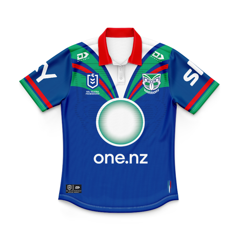 Kid's NRL New Zealand Warriors 2024 Players Fit Home Polo Shirt