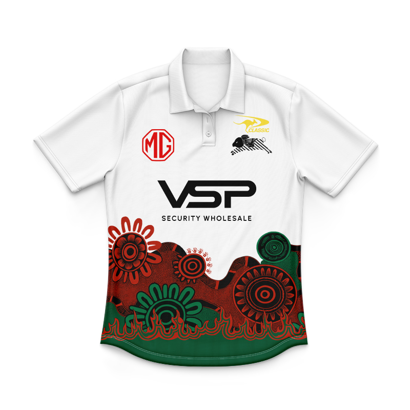 Kid's NRL South Sydney Rabbitohs 2025 Indigenous Training Polo Shirt