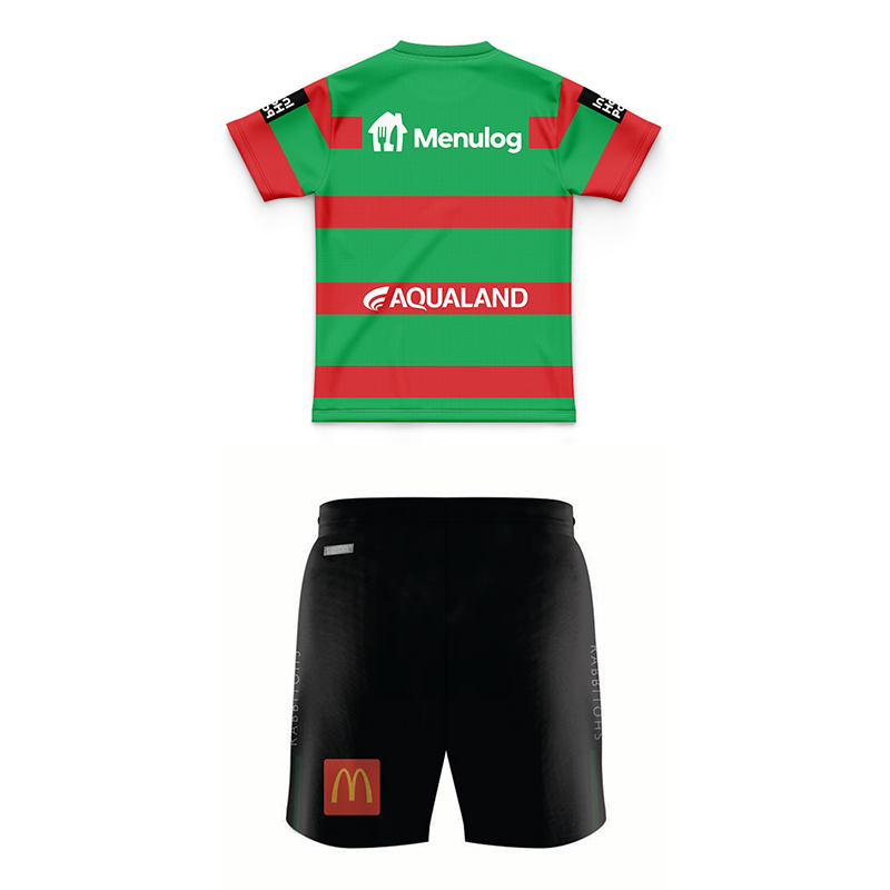 Kid's NRL South Sydney Rabbitohs 2024 Home Jersey+Shorts