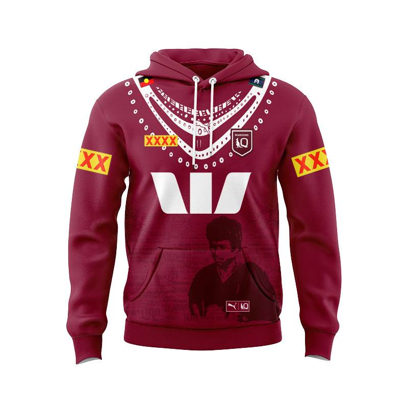 NRL QLD Maroons 2025 Indigenous Hoodie