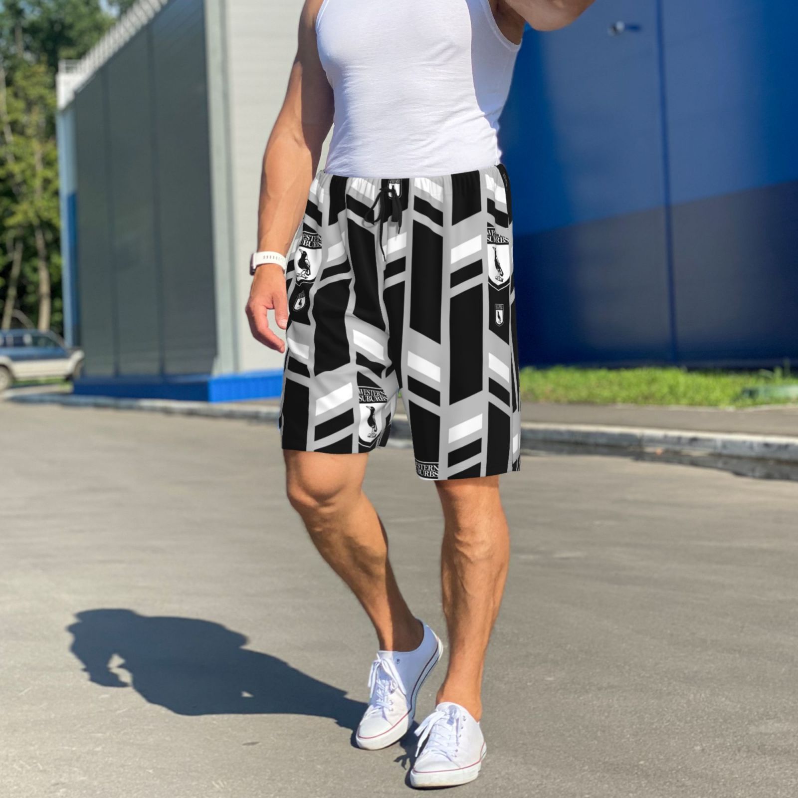 Western Suburbs Magpies Men's Short Pajama Pants SPP3148