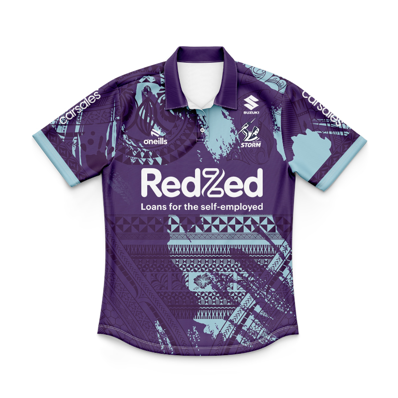 Kid's NRL Melbourne Storm 2024 Multicultural Polo Shirt