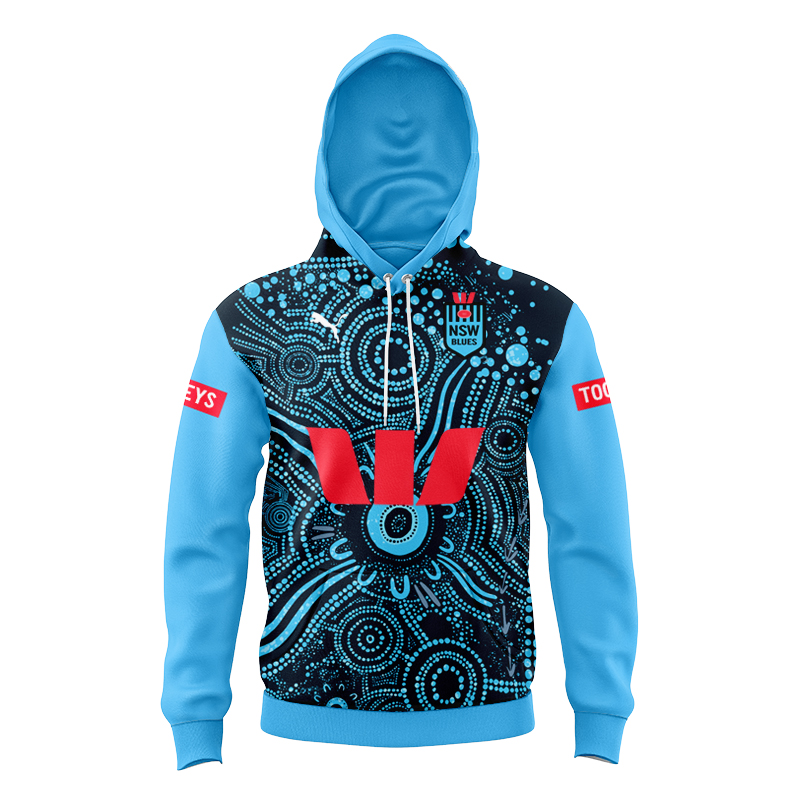 Kid's NRL NSW Blues 2024 Indigenous Hoodie