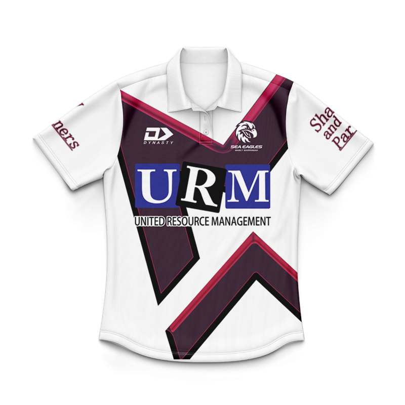 Kid's NRL Manly Warringah Sea Eagles 2025 Warm Up Polo Shirt